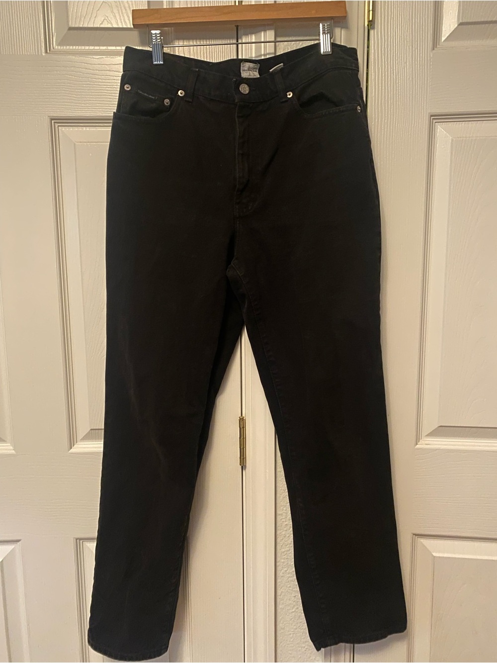 Vintage Calvin Klein Straight-Leg Black Jeans